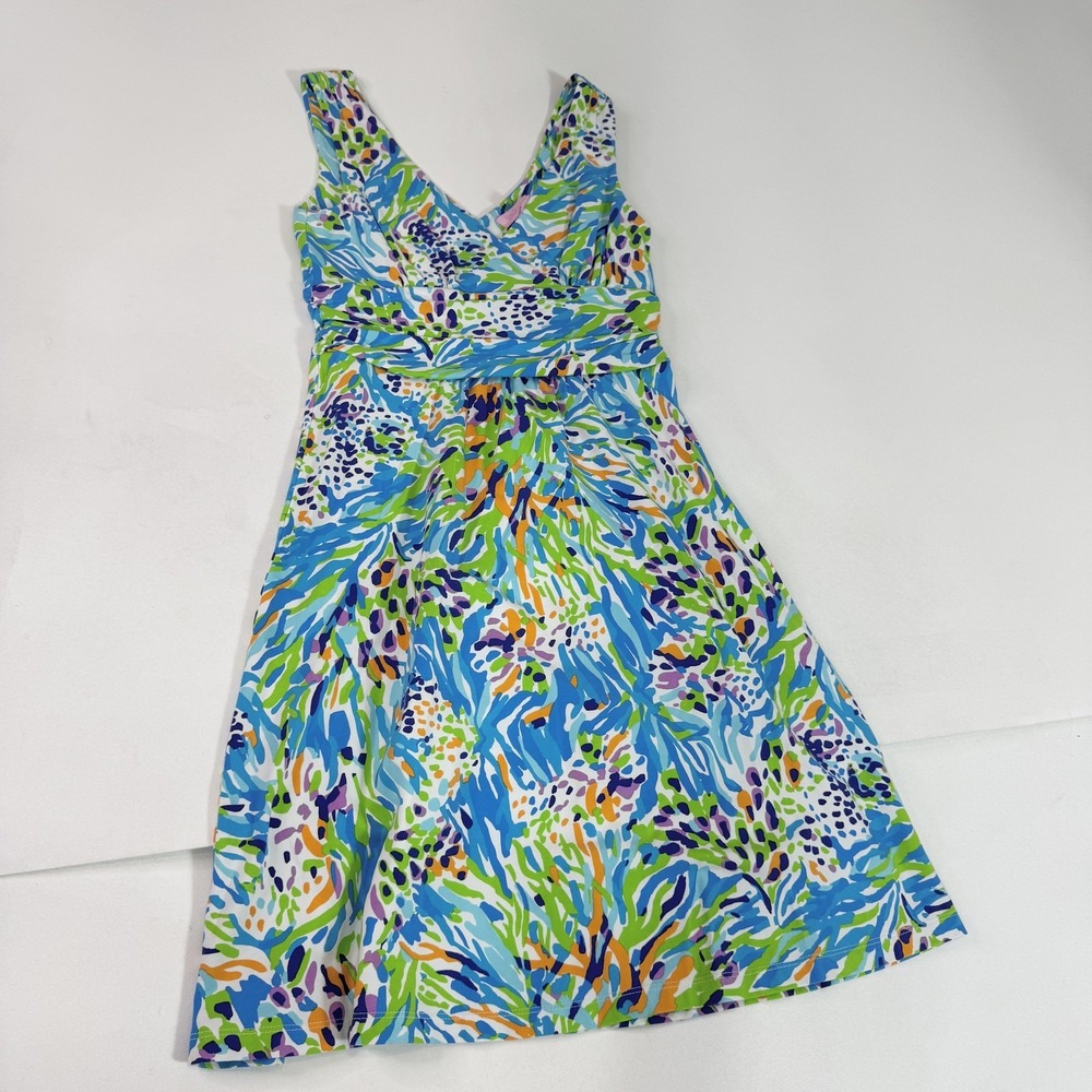 Lilly Pulitzer Dress Womens Small Sleeveless V Neck Floral Print Sundress Summer - Picture 1 of 9